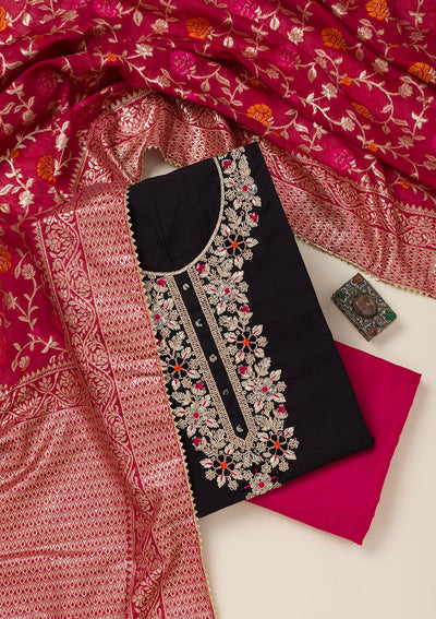 Wine Stonework (Gold) Georgette Saree-koskii