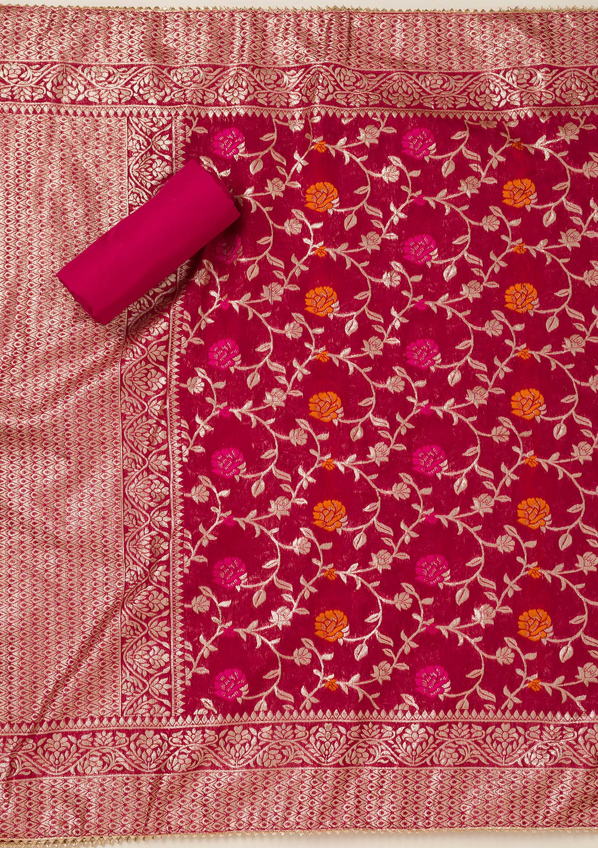 Wine Stonework (Gold) Georgette Saree-koskii