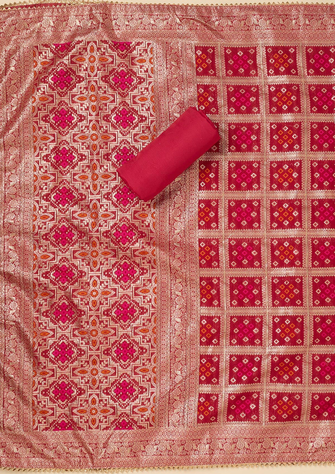 Yellow Zariwork Soft Raw Silk Unstitched Salwar Suit-koskii