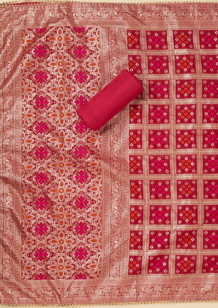 Yellow Zariwork Soft Raw Silk Unstitched Salwar Suit-koskii