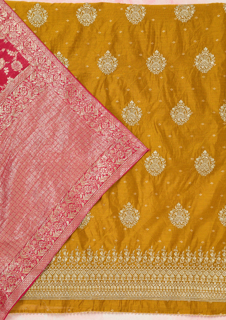 Lavender Stonework (Gold) Tissue Saree-koskii