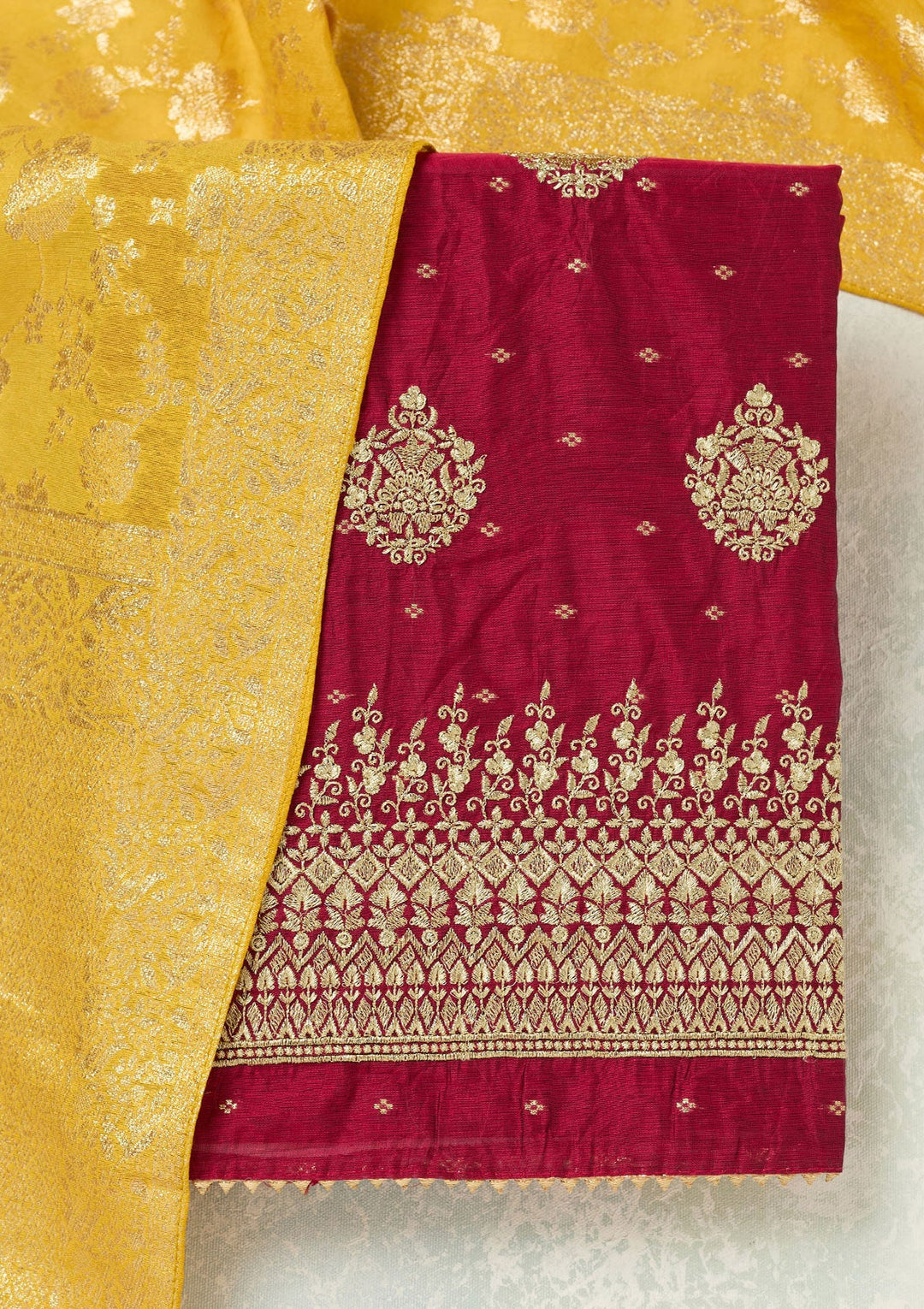 Peach Stonework (Gold) Tissue Saree-koskii