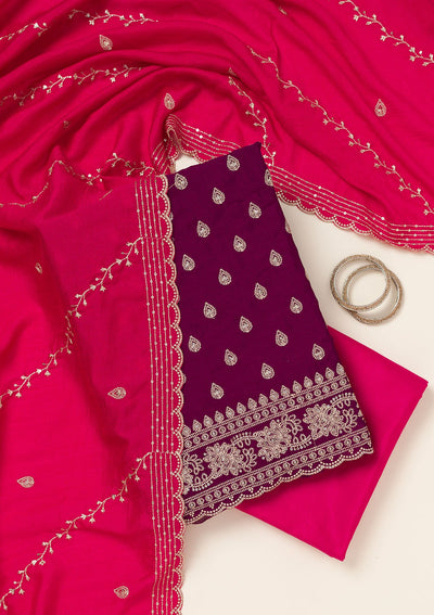 Wine Stonework (Gold) Georgette Saree-koskii
