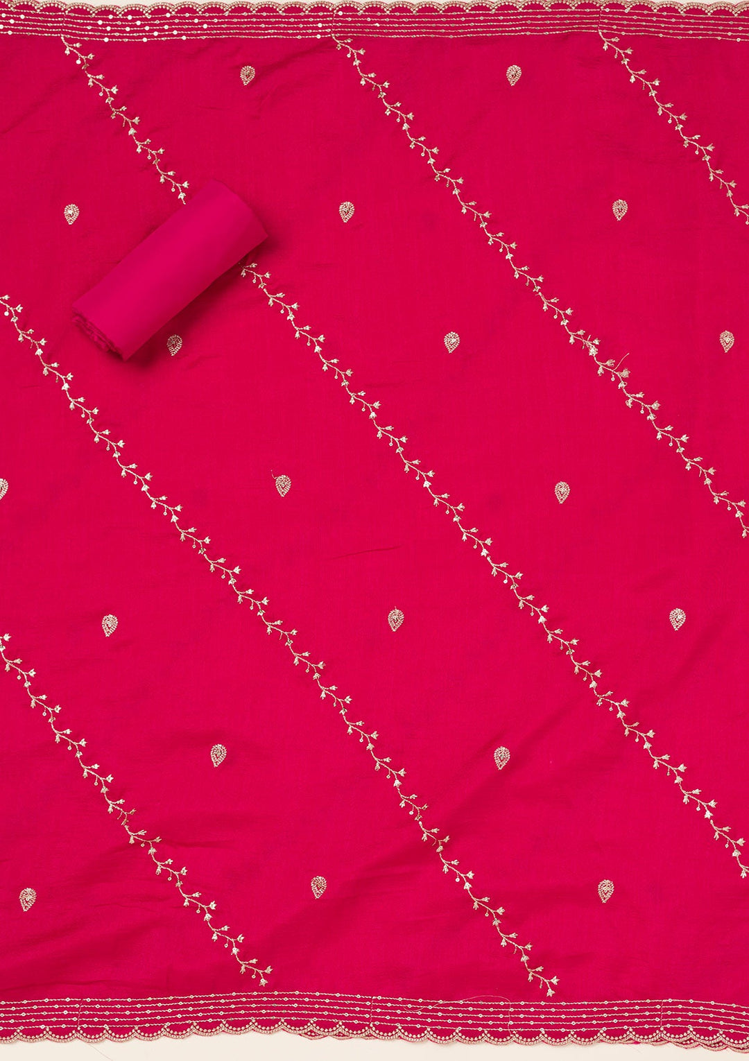 Wine Stonework (Gold) Georgette Saree-koskii