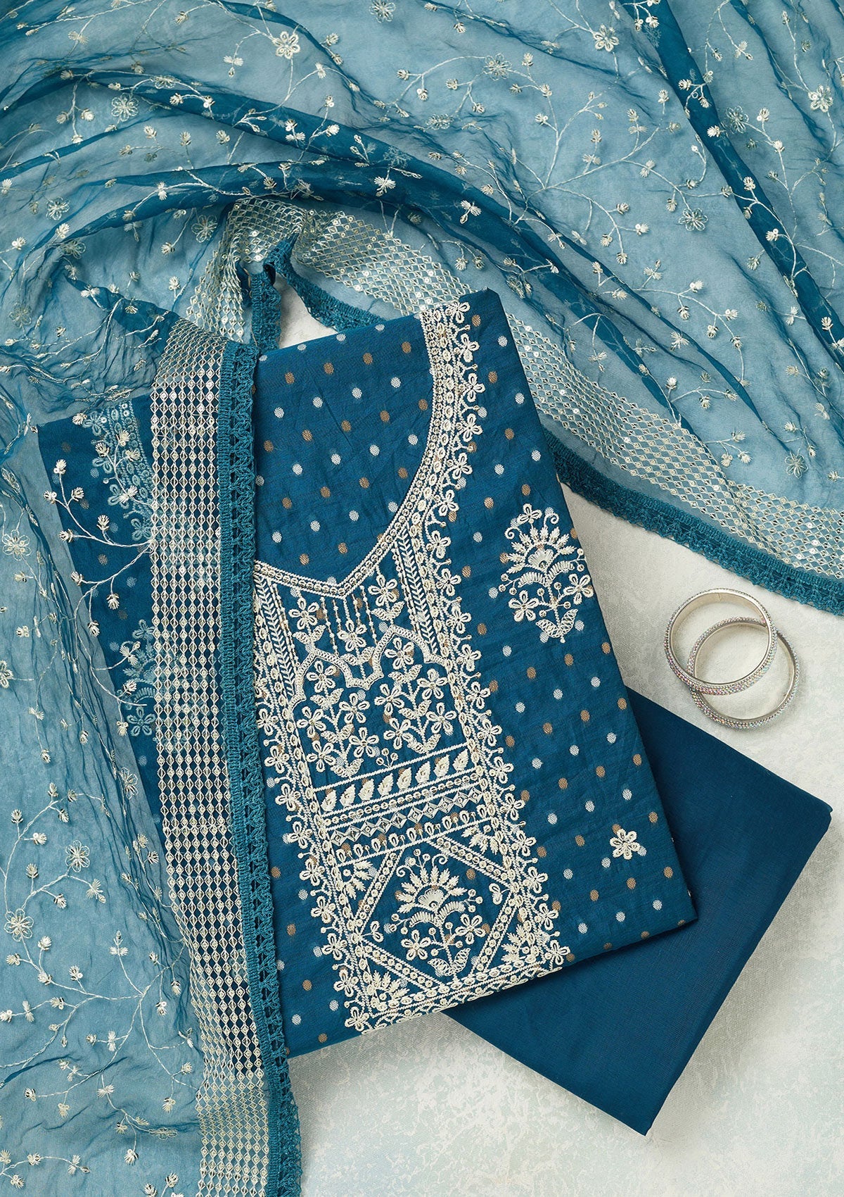 Peach Stonework (Gold) Tissue Saree-koskii