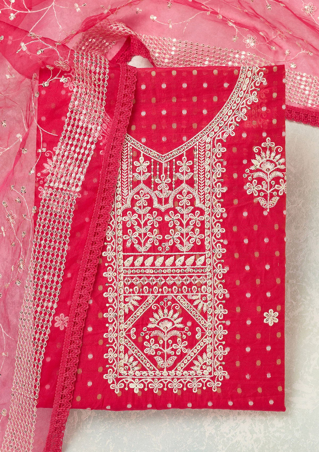 Peach Stonework (Gold) Tissue Saree-koskii