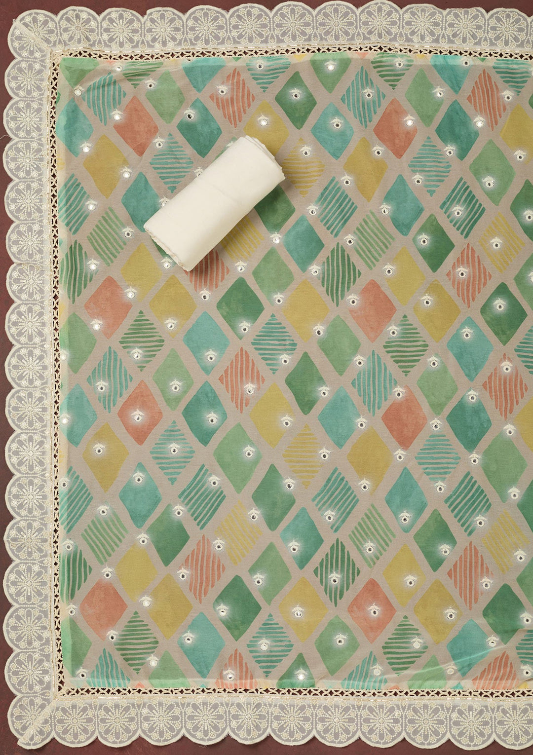 Royal Blue Kashmiri Georgette Saree-koskii