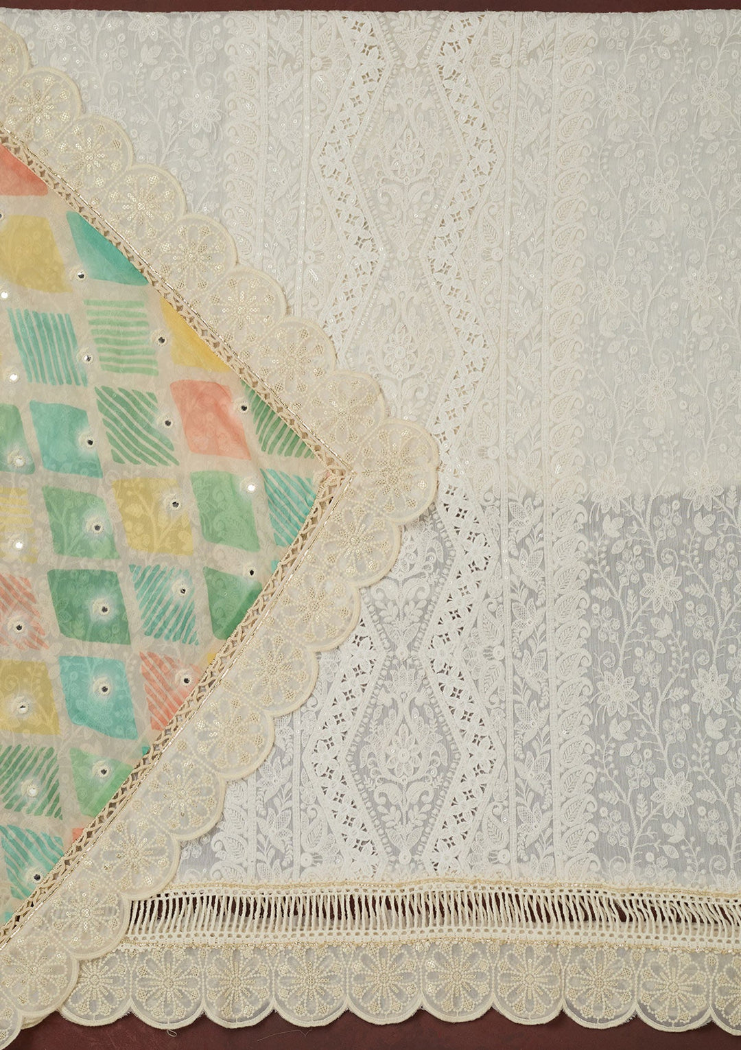 Royal Blue Kashmiri Georgette Saree-koskii