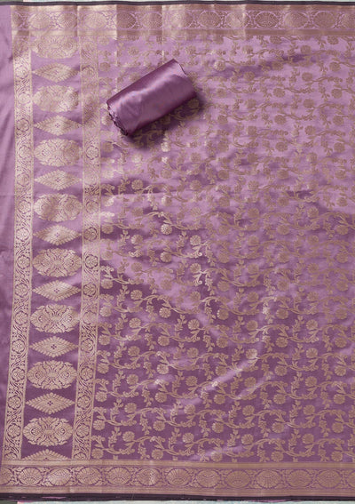 Royal Blue Zariwork (Gold) Banarasi Unstitched Salwar Suit-koskii