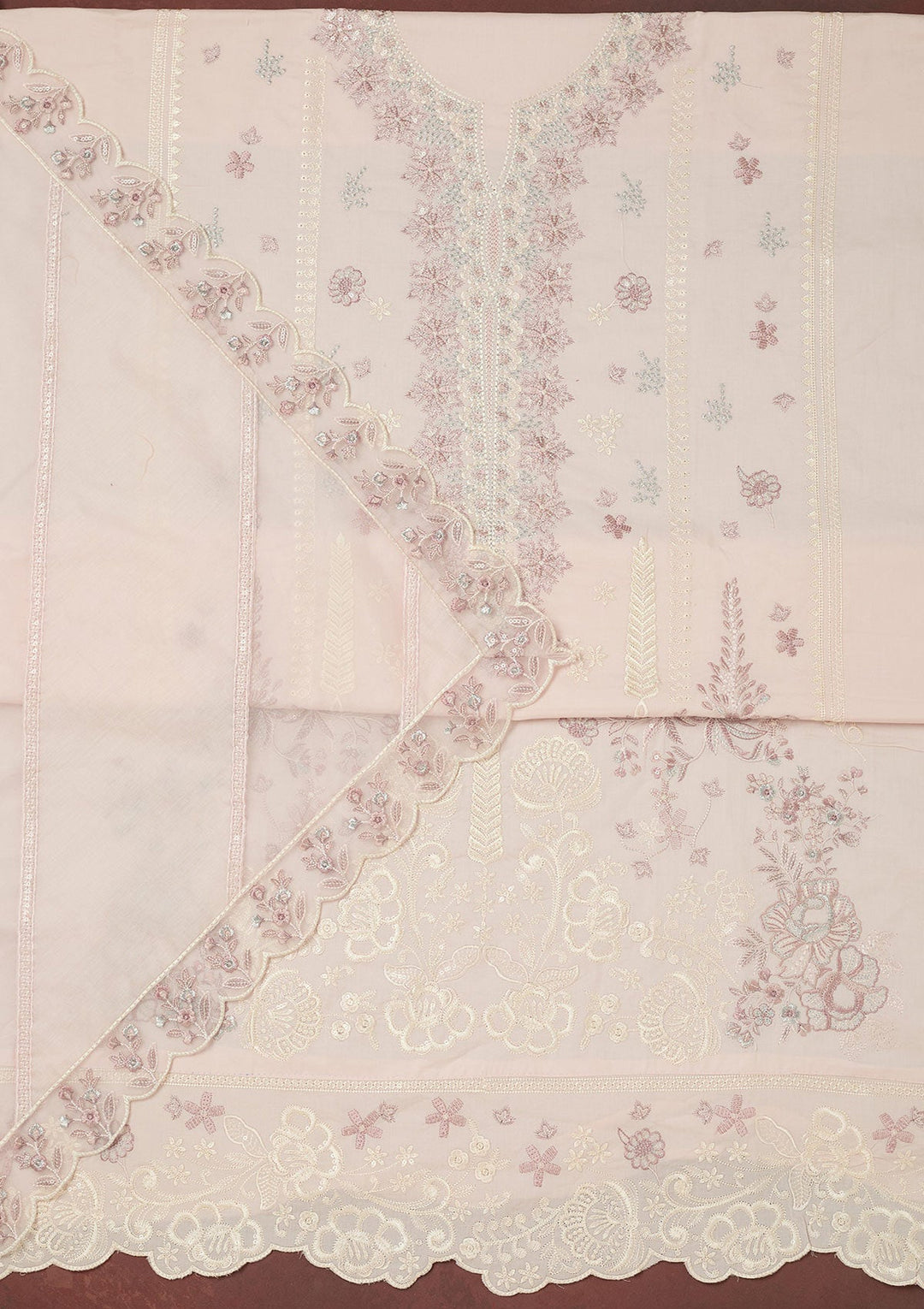 Purple Threadwork Soft Raw Silk Saree-koskii