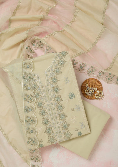 Mustard Threadwork Georgette Saree-koskii