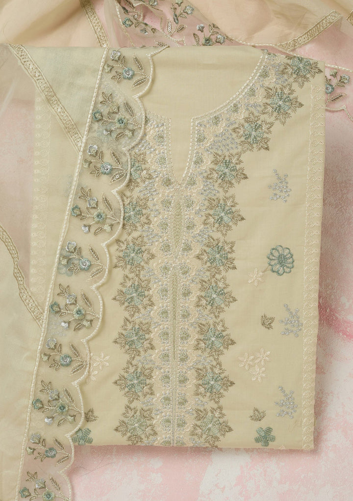 Mehendi Stonework (Gold) Tissue Saree-koskii
