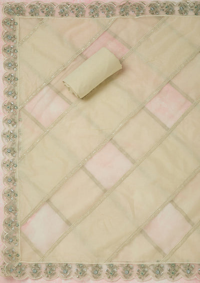 Mustard Threadwork Georgette Saree-koskii