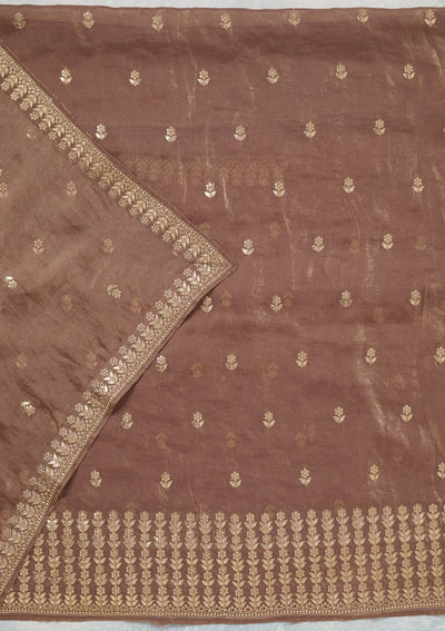 Mauve Gotapatti Semi Crepe Unstitched Salwar Suit_koskii