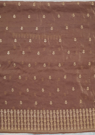 Mauve Gotapatti Semi Crepe Unstitched Salwar Suit_koskii