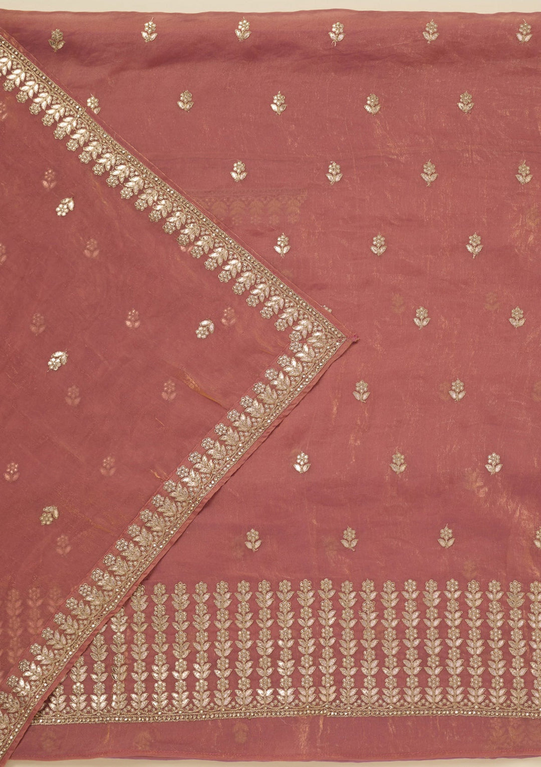 Onion Pink Gotapatti Semi Crepe Unstitched Salwar Suit_koskii