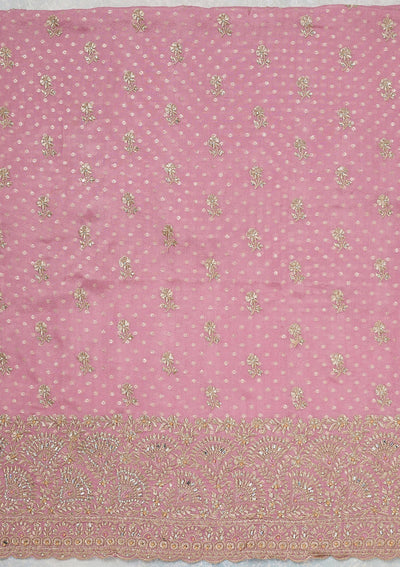 Lavender Zariwork (Gold) Chinon Unstitched Salwar Suit_koskii