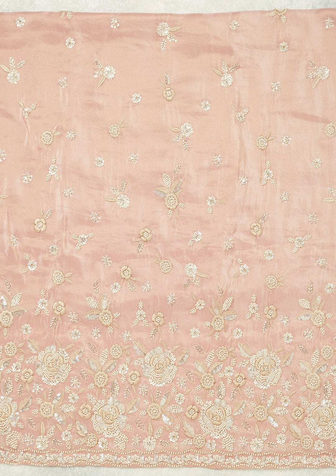 Pink Silver Stonework Tissue Unstitched Salwar Suit