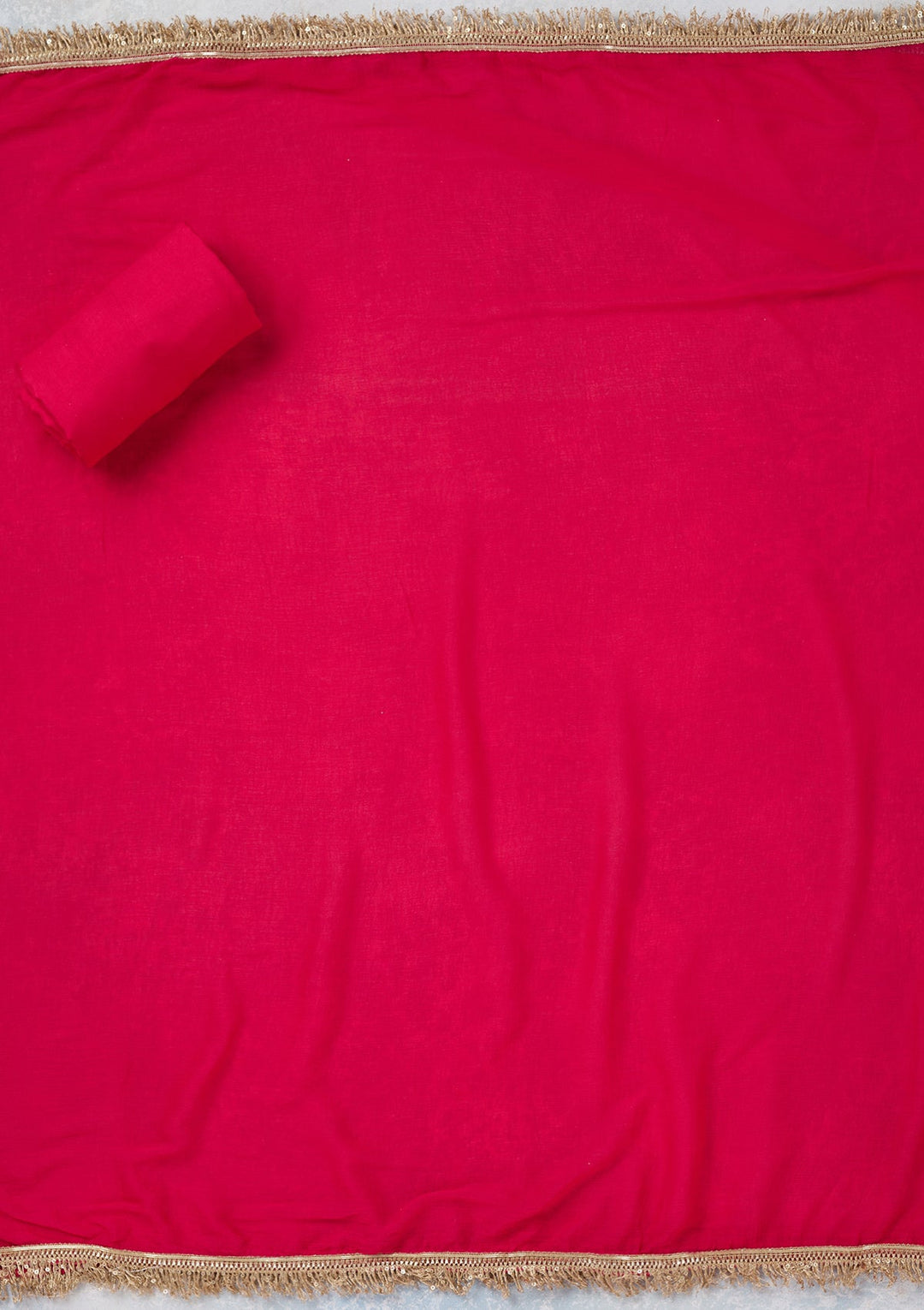 Rani Pink Zariwork Dola Silk Unstitched Salwar Suit-koskii