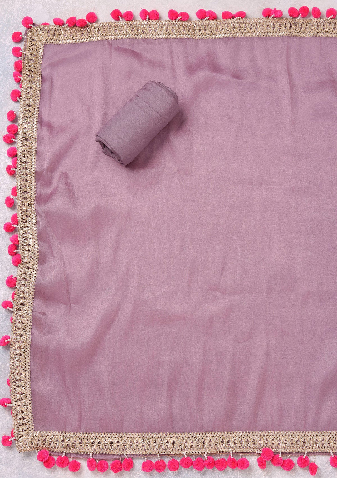 Lavender Cording Tissue Unstitched Salwar Suit