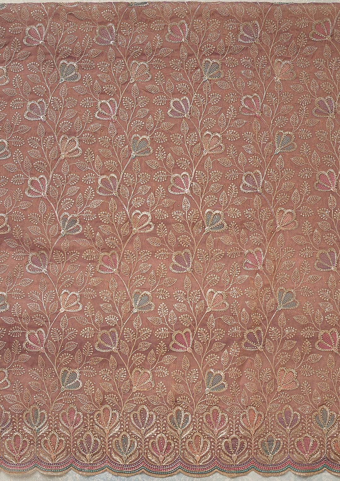 Lavender Zardozi (Gold) Shimmer Unstitched Salwar Suit