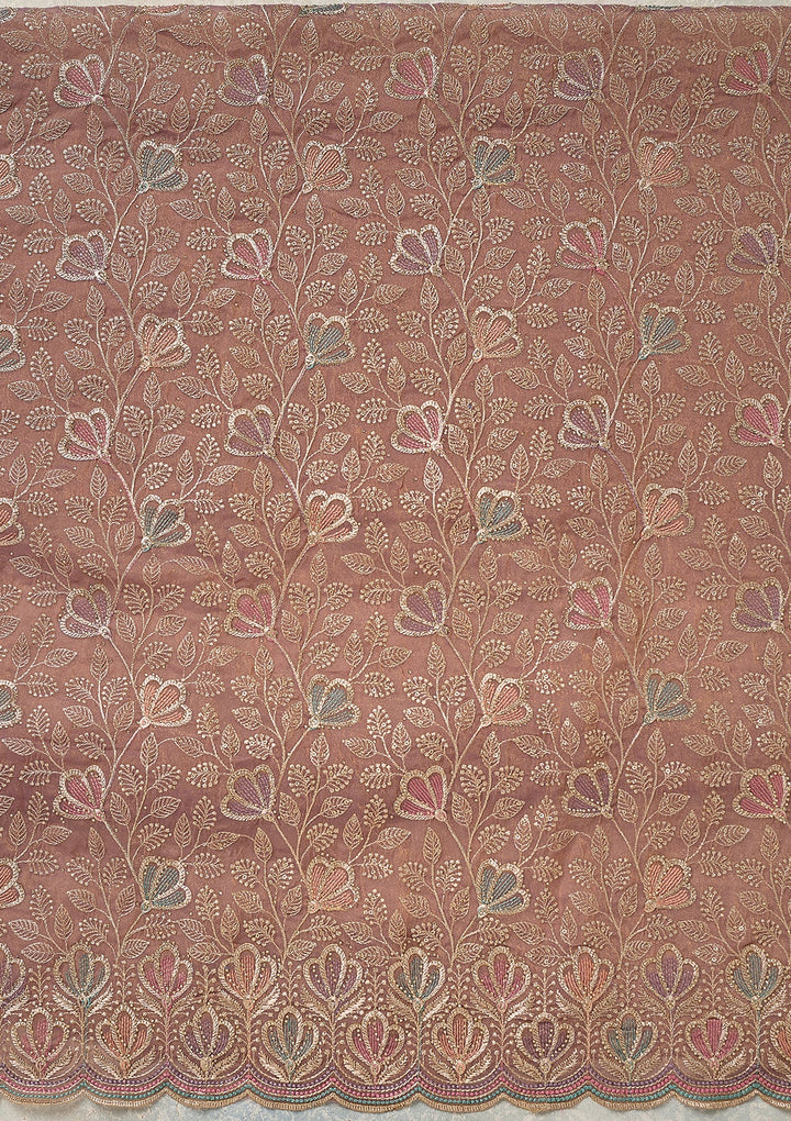 Lavender Zardozi (Gold) Shimmer Unstitched Salwar Suit