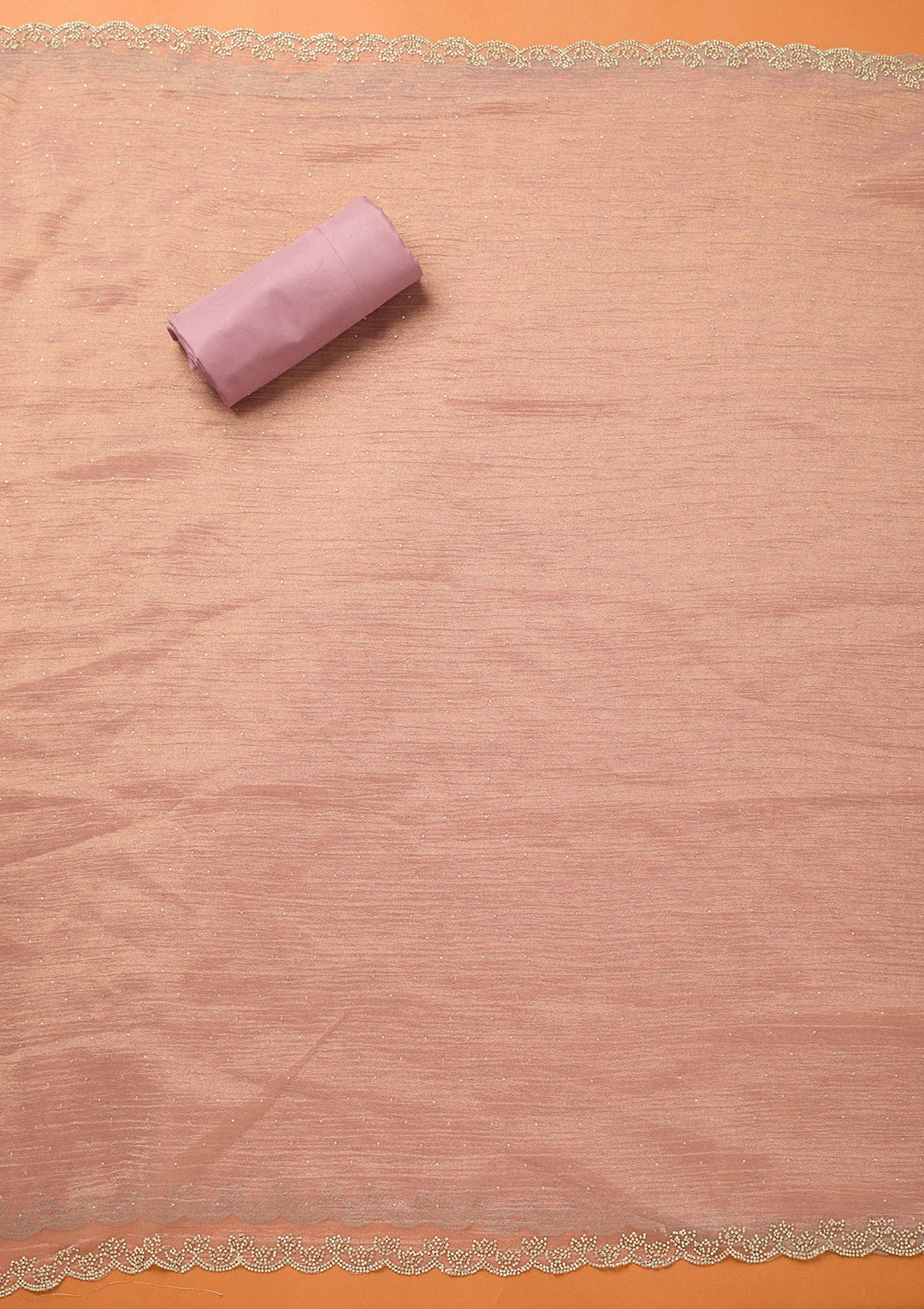 Lavender Stonework (Gold) Tissue Unstitched Salwar Suit