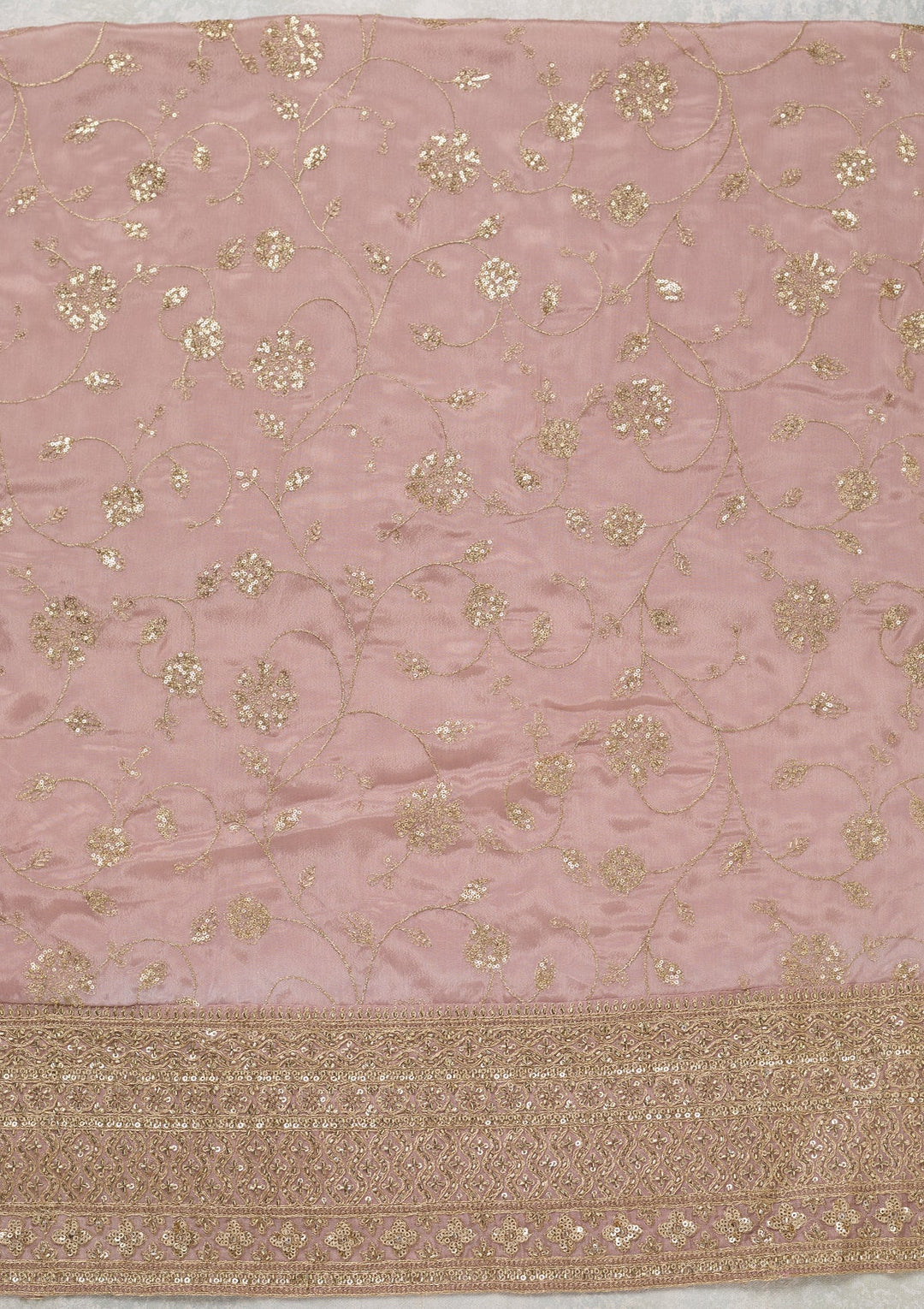Lavender Zariwork (Gold) Dola Silk Unstitched Salwar Suit