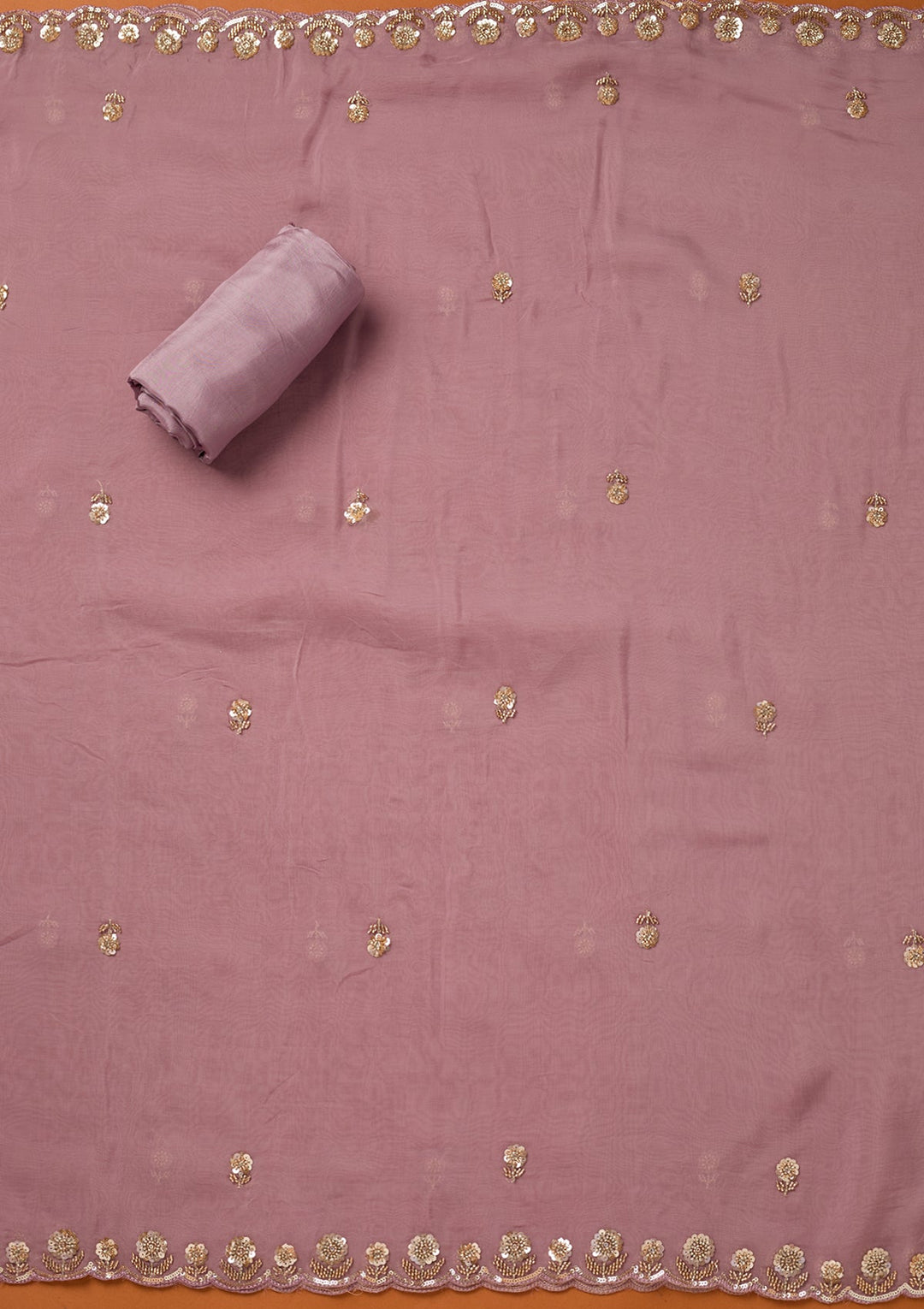 Lavender Cutdana Tissue Unstitched Salwar Suit