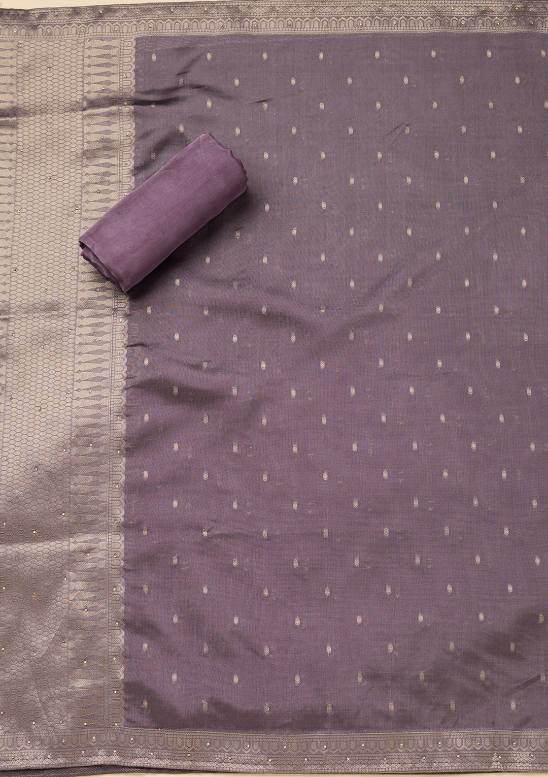 Lavender Cutdana Dola Silk Unstitched Salwar Suit