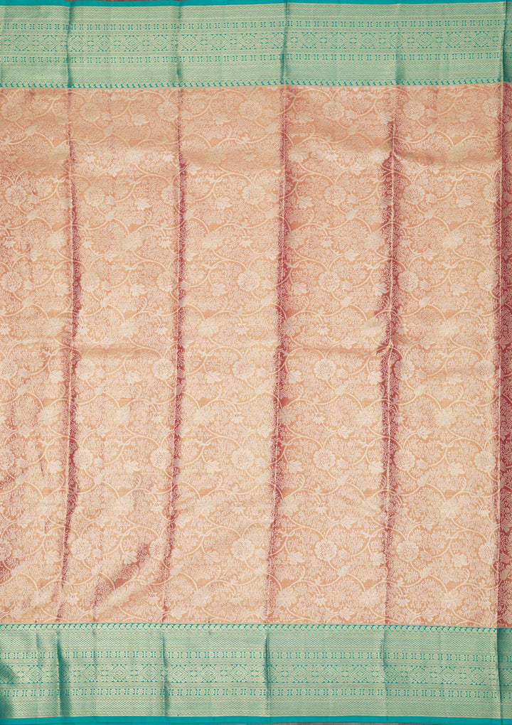 Baby Pink Zariwork Pure Silk Saree-Koskii