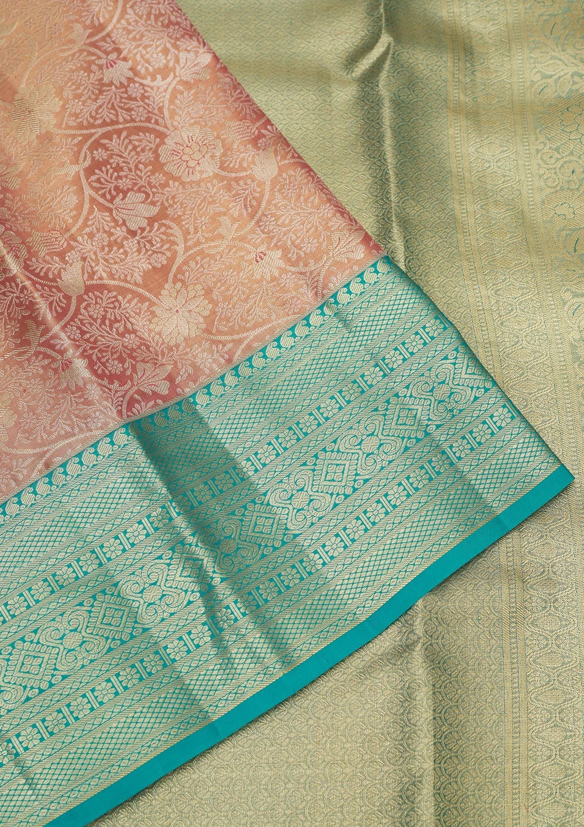 Baby Pink Zariwork Pure Silk Saree-Koskii