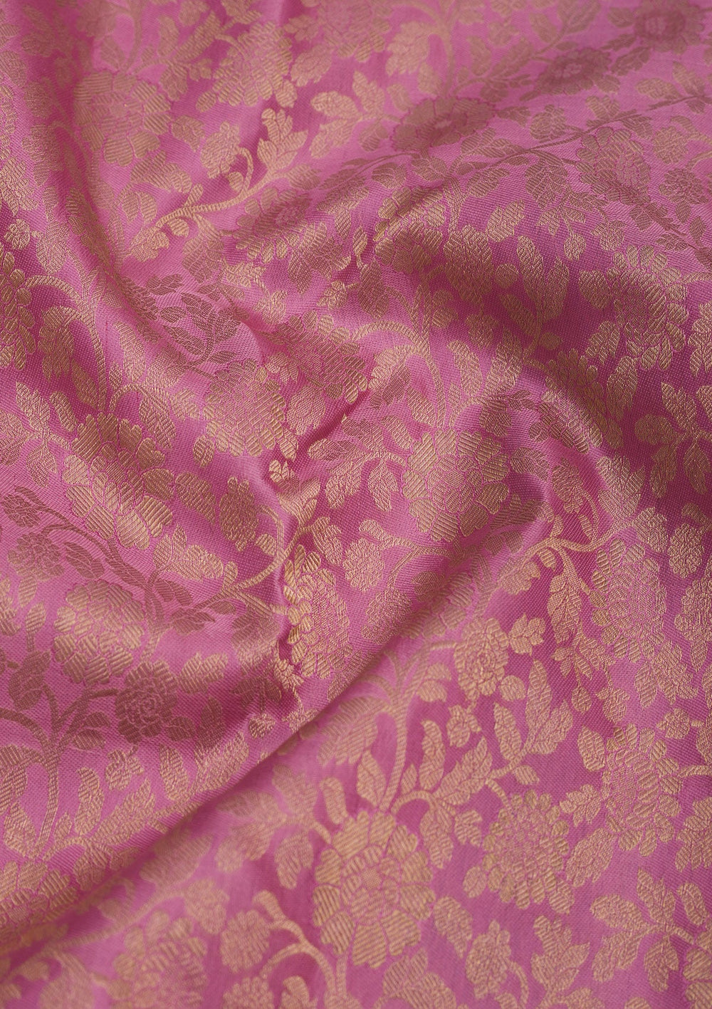 Baby Pink Zariwork Pure Silk Saree-Koskii