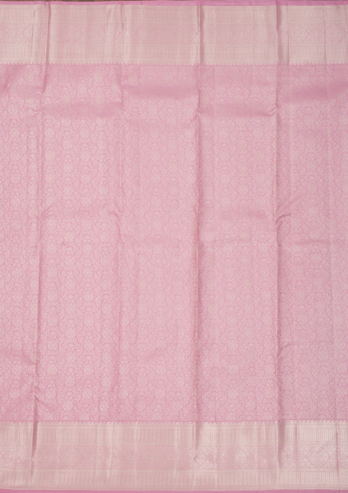 Baby Pink Zariwork Pure Silk Saree-Koskii