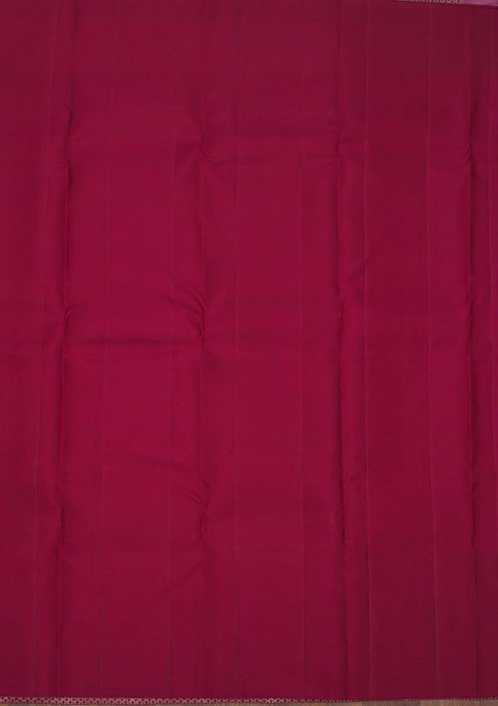 Baby Pink Zariwork Pure Silk Saree-Koskii