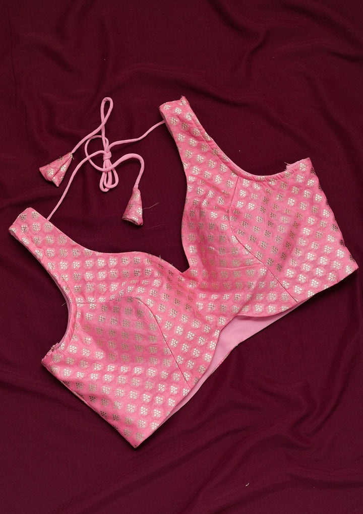koskii-babypink-plain-brocade-