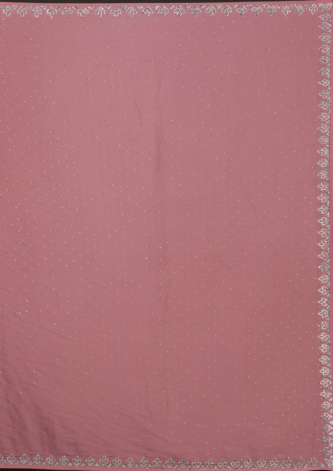 Baby Pink Stonework Satin Saree-Koskii