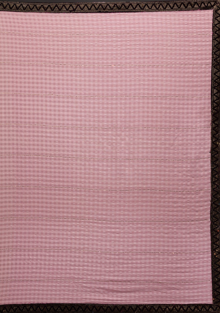 Baby Pink Swarovski Georgette Saree-Koskii