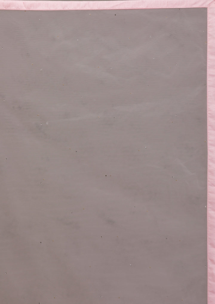 Baby Pink Threadwork Georgette Readymade Salwar Kameez