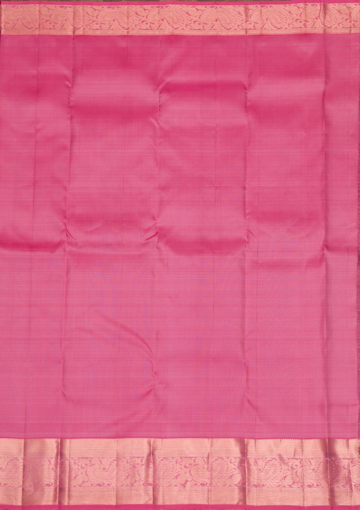 Baby Pink Gold and Silver Zariwork Pure Silk Saree - Koskii