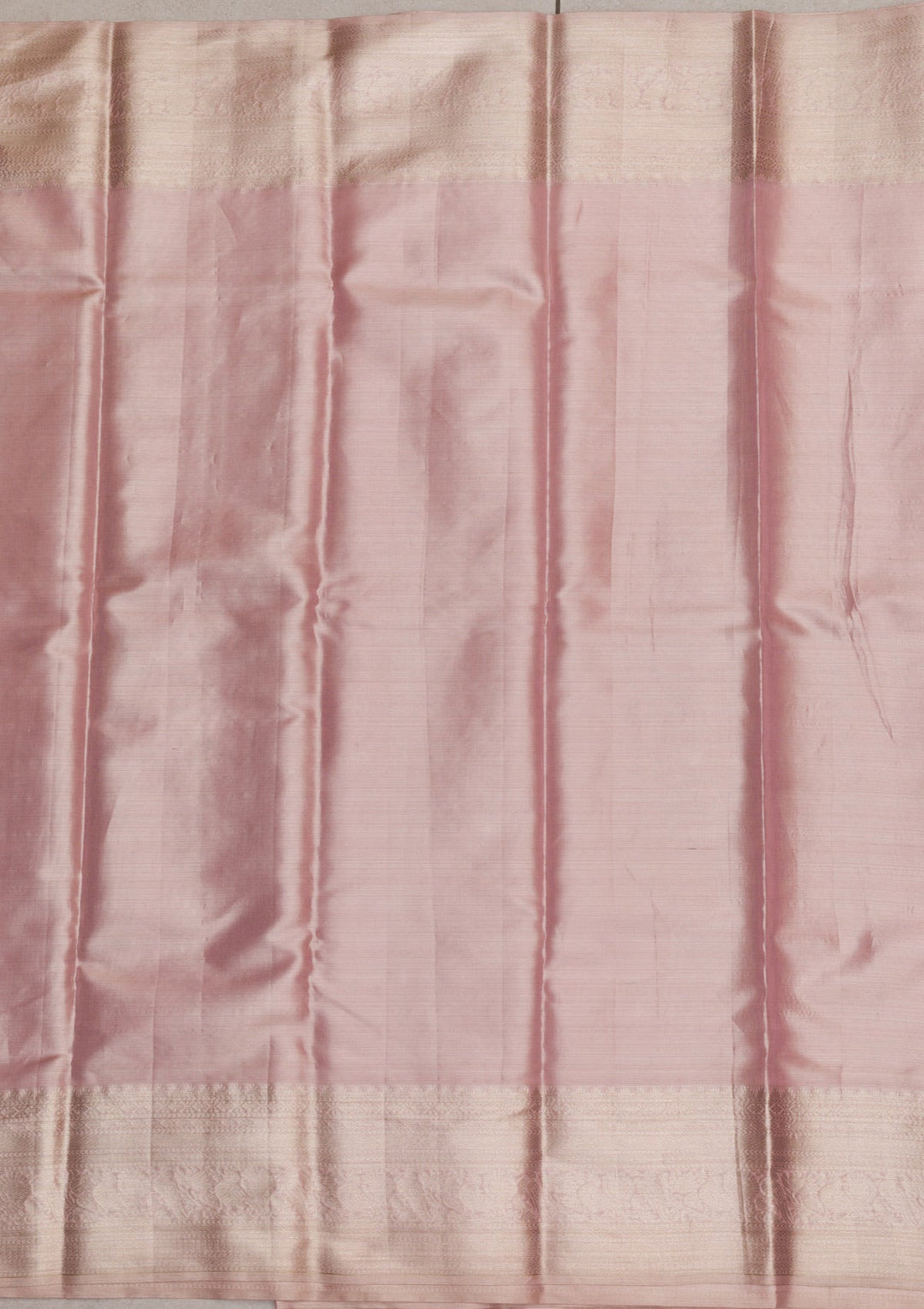 Baby Pink Zariwork Pure Silk Saree-Koskii