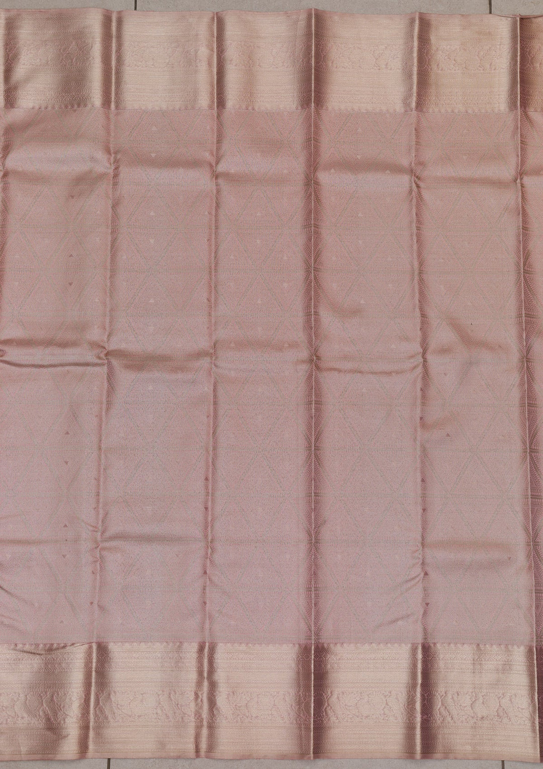 Baby Pink Zariwork Pure Silk Saree-Koskii