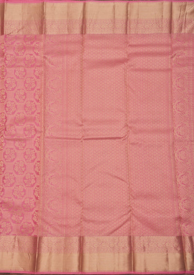 Baby Pink Zariwork Pure Silk Saree