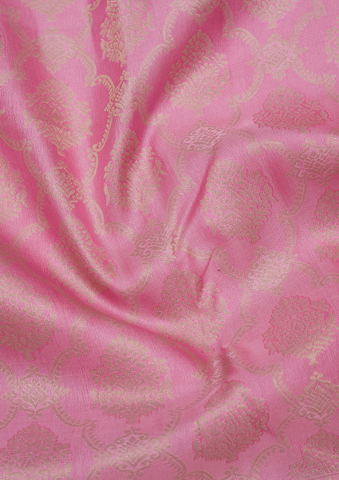 Baby Pink Zariwork Pure Silk Saree-Koskii