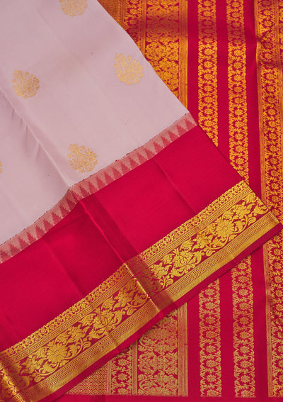 Baby Pink Zariwork Pure Silk Saree