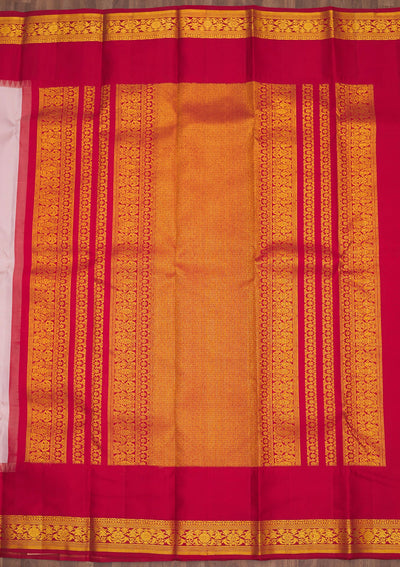 Baby Pink Zariwork Pure Silk Saree