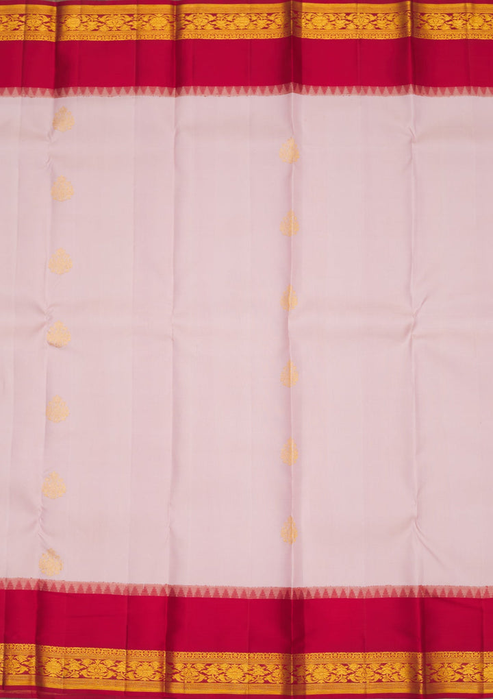 Baby Pink Zariwork Pure Silk Saree
