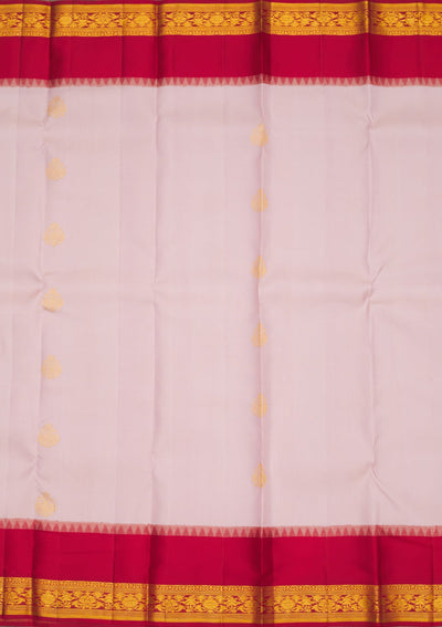Baby Pink Zariwork Pure Silk Saree