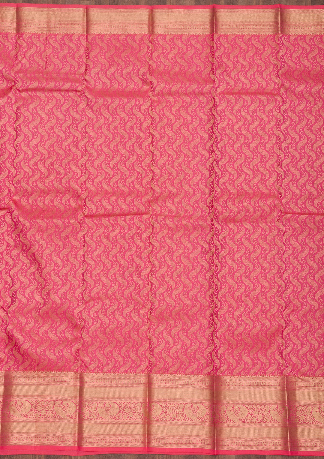 Baby Pink Zariwork Pure Silk Saree-Koskii
