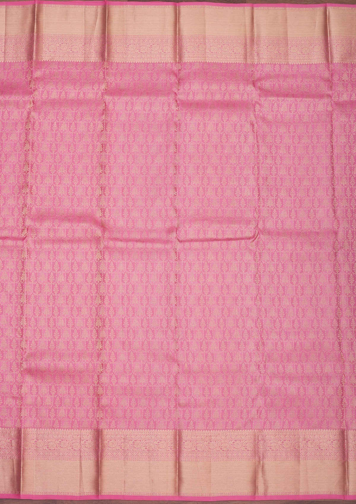 Baby Pink Zariwork Pure Silk Saree-Koskii